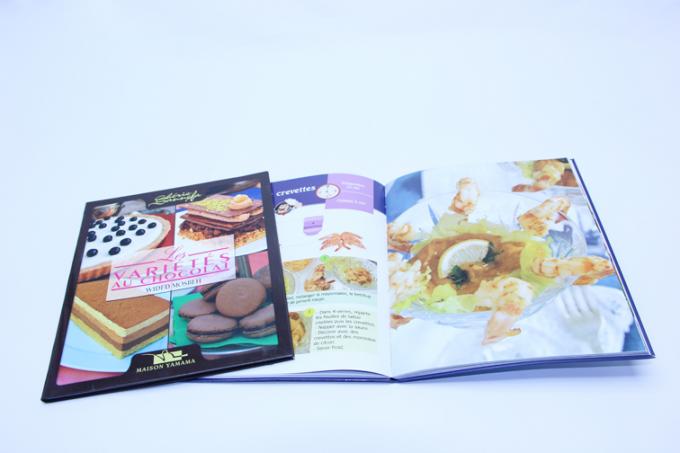 Spiral Binding Cookbook Printing Services With Glossy Lamination / Logo Embossing