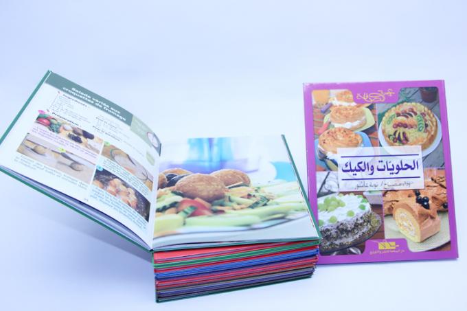 Flexible Binding Cardboard Paper Cookbook Printing Services 4C / 4C printed