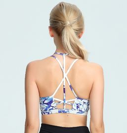Wholesale stylish gym bra strappy back strip ultimate sports bra