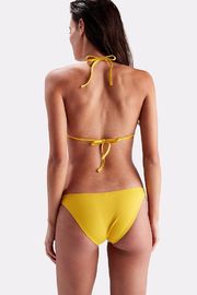Yellow back ties two piece 2018 women swimsuit bikini