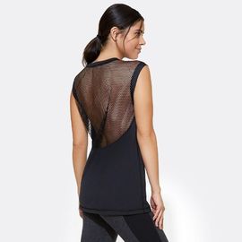 Cheap tank top with sexy mesh back hot girls sexy tank top