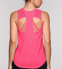 Wholesale custom logo back mesh women yoga tank top