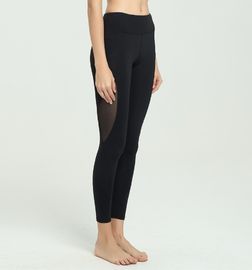 Wholesale mesh panel high waisted yoga pants with pockets
