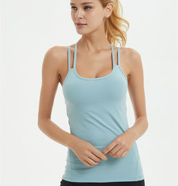 Wholesale running wear Strappy racer back designed vest with removable padding wholesale running vest