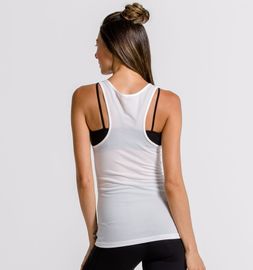 Front and back with sexy mesh decorated mesh tank top women