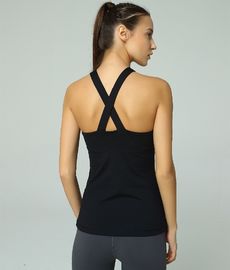 Stylish wholesale back cut out blank yoga tank tops