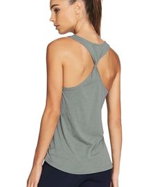 Hot selling longer scoop at back women's gym tank vest top