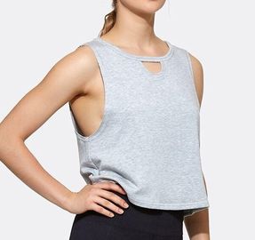 Womens sexy front cut out decorated crop tops gym women sexy