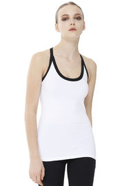 white color fitness top nylon spandex white fitness clothes