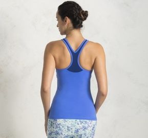 Tank top with breathable mesh decoration custom made yoga tank tops