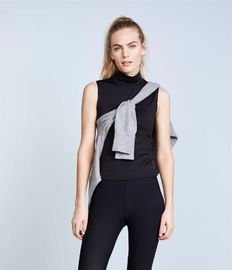 Wholesale custom logo high collar lycra fitness ladies fitness vest