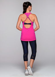 Must have one wholesale mesh panel open back women yoga tank top