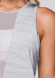 Wholesale fashion yoga clothing mesh panel workout tank top