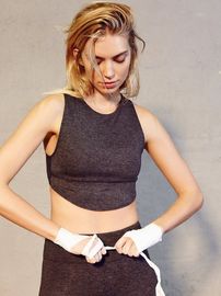 2017 clothing latest design yoga high neck back strap woman tank top