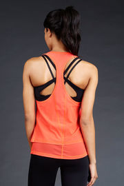 Cool&power mesh racer back relaxed fit, hits mid-hip polyester gym tank top