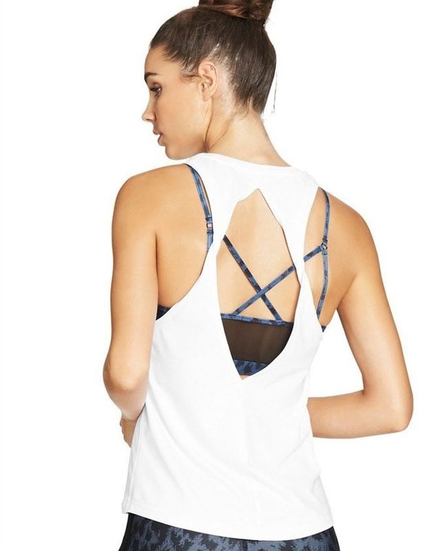 Hot selling back cut out women gym tank top workout